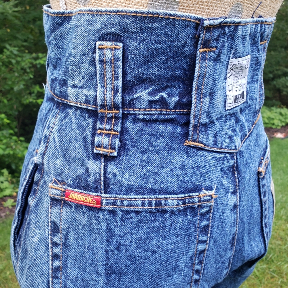 Vintage Jordache 24" waist high rise pleated jeans Barrel Leg - Picture 3 of 16